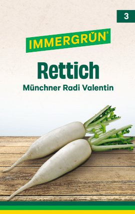 IMMERGRÜN Tütensamen Rettich Münchner Radi Valentin