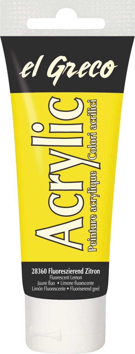 KREUL Acrylfarbe el Greco Fluoreszierend Zitron 75 ml
