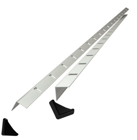 SCHULTE REGALWELT Winkelprofil Stecksystem Weiß 180x4x4 cm, 2 Stk.