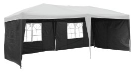 Seitenteil für Alu-Faltpavillon 2er Pack Steingrau