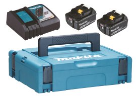 MAKITA Akku-Set BL1830B 2x6 Ah mit Ladegerät