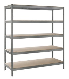 SCHULTE REGALWELT Schwerlastregal 5 Holzböden verzinkt