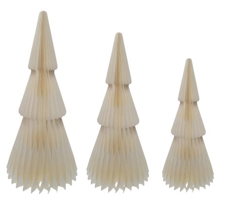 Dekofigur Papierbaum Weiß 49x49x99 cm