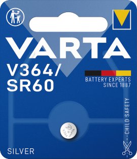 VARTA Silver Coin Silberoxyd Knopfzelle V364 SR60 1,55V 1er Pack