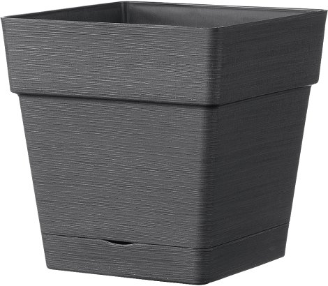 DEROMA Pflanztopf Quadro Save R 35 cm, anthrazit