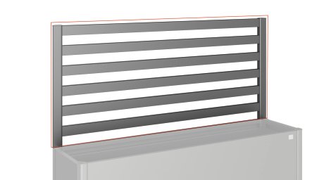 BIOHORT Rankgitter für Hoch-/Pflanzbeet 4 m Dunkelgrau-Metallic 398,3x4,2x91,1 cm (BxTxH)