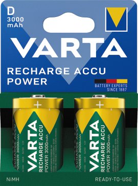VARTA  Batterie Recharge Accu Power D 3000 mAh Blister 2er
