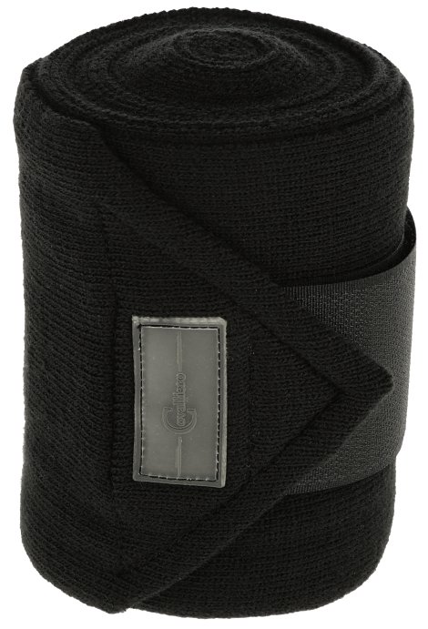 Strickbandage 350x12 cm, Schwarz 4 Stk.