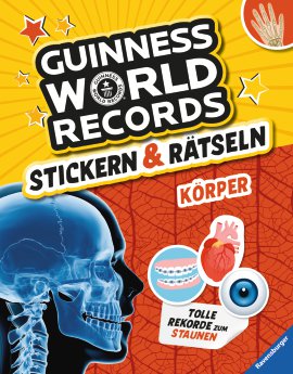 RAVENSBURGER Buch Guinness World Records Stickern und Rätseln Körper