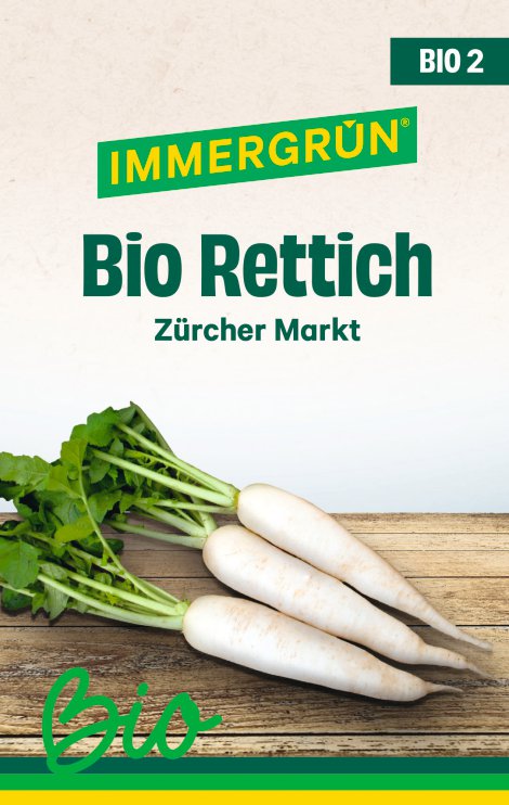 IMMERGRÜN Tütensamen BIO Rettich Zürcher Markt