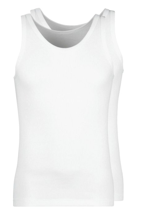 Herren Leibchen ohne Arm Weiß XL