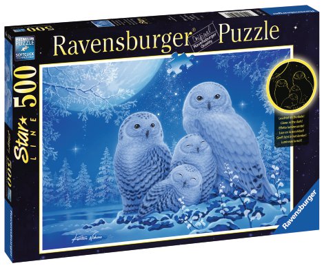 RAVENSBURGER Puzzle Starline Eulen im Mondschein