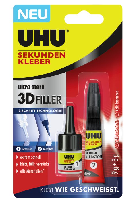 UHU Sekundenkleber 3D Filler 3 g + 9 g