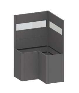 BIOHORT Sichtschutz für Belvedere L-F + AC-GL, dunkelgrau-metallic