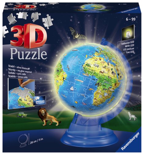 RAVENSBURGER 3D-Puzzle Globus mit Licht
