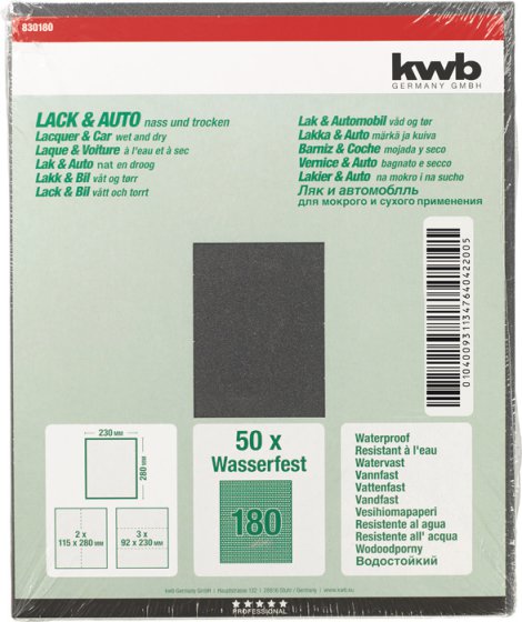 KWB Schleifbogen wasserfest K180