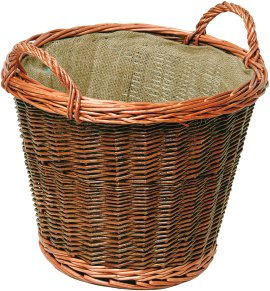 LIENBACHER Weidenkorb mit Jute-Einlage 59x40x43 cm
