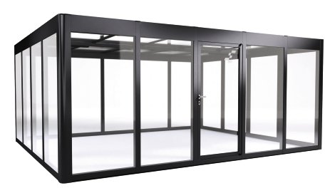 SUNELEMENTS Gewächshaus Sundgarden Infinity 5.4 Anthrazit Metallic 6 mm