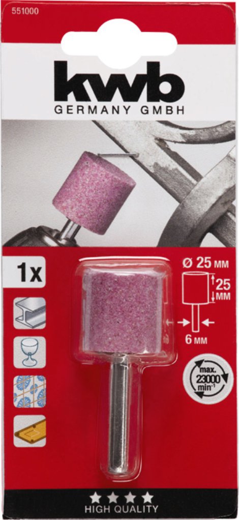 KWB Schleifstift Zylinder 25x25 mm