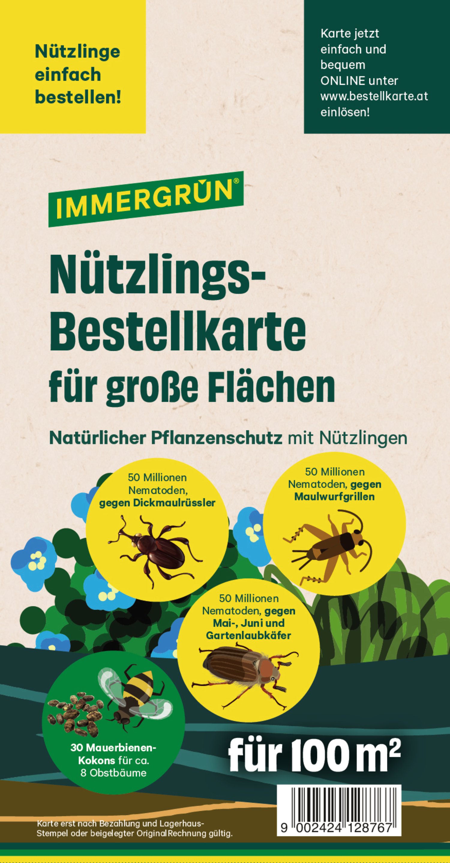 IMMERGRÜN Nützlingsbestellkarten