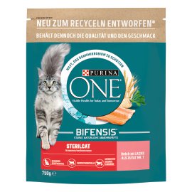 PURINA ONE® Sterilcat reich an Lachs und Weizen 6x750 g