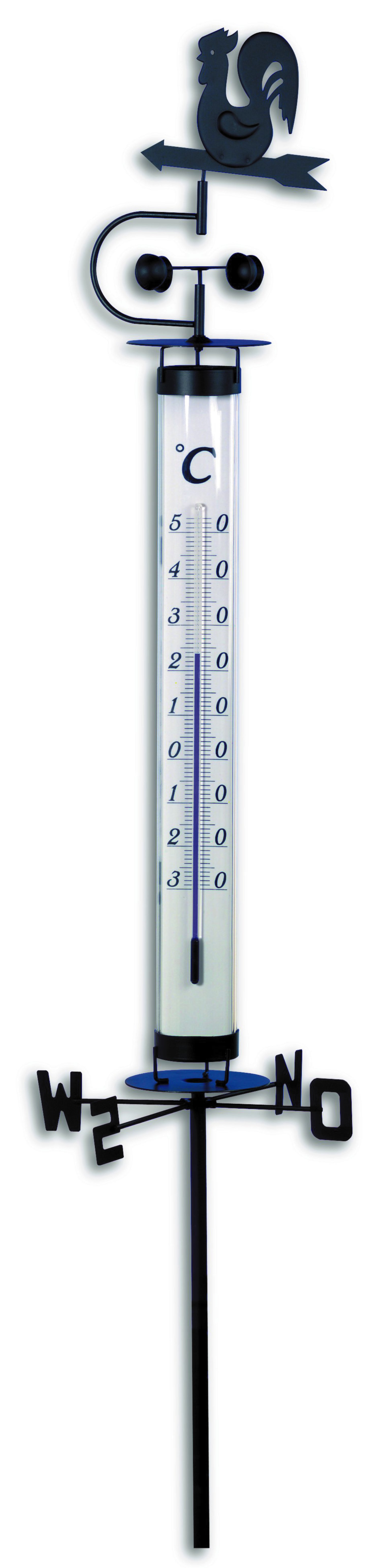 Gartenthermometer mit Wetterhahn