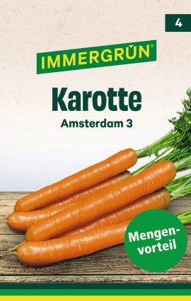 IMMERGRÜN Tütensamen Karotte Amsterdam 3 Vorteilspack