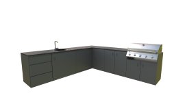 Outdoorküche Roma Granit Anthrazit