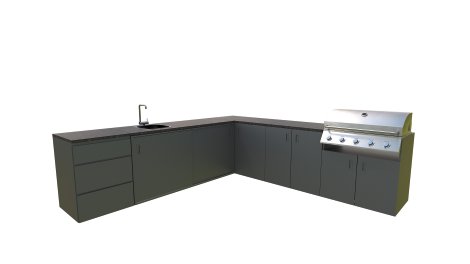 Outdoorküche Roma Granit Anthrazit