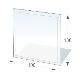 LIENBACHER Glasbodenplatte quadratisch