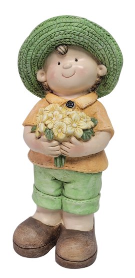 KENT LIVING Dekofigur Blumenjunge 16,3x39,8 cm