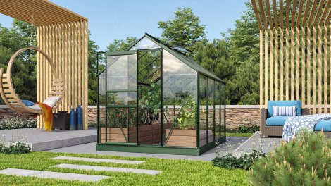 VITAVIA Gewächshaus Venus 5000 ESG 3 mm Grün