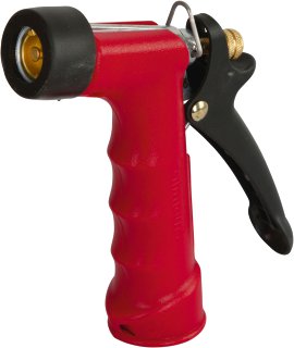 Abspritzbrause orig. Gilmour mit Messingeinsatz & 3 m Wasserschlauch, rot