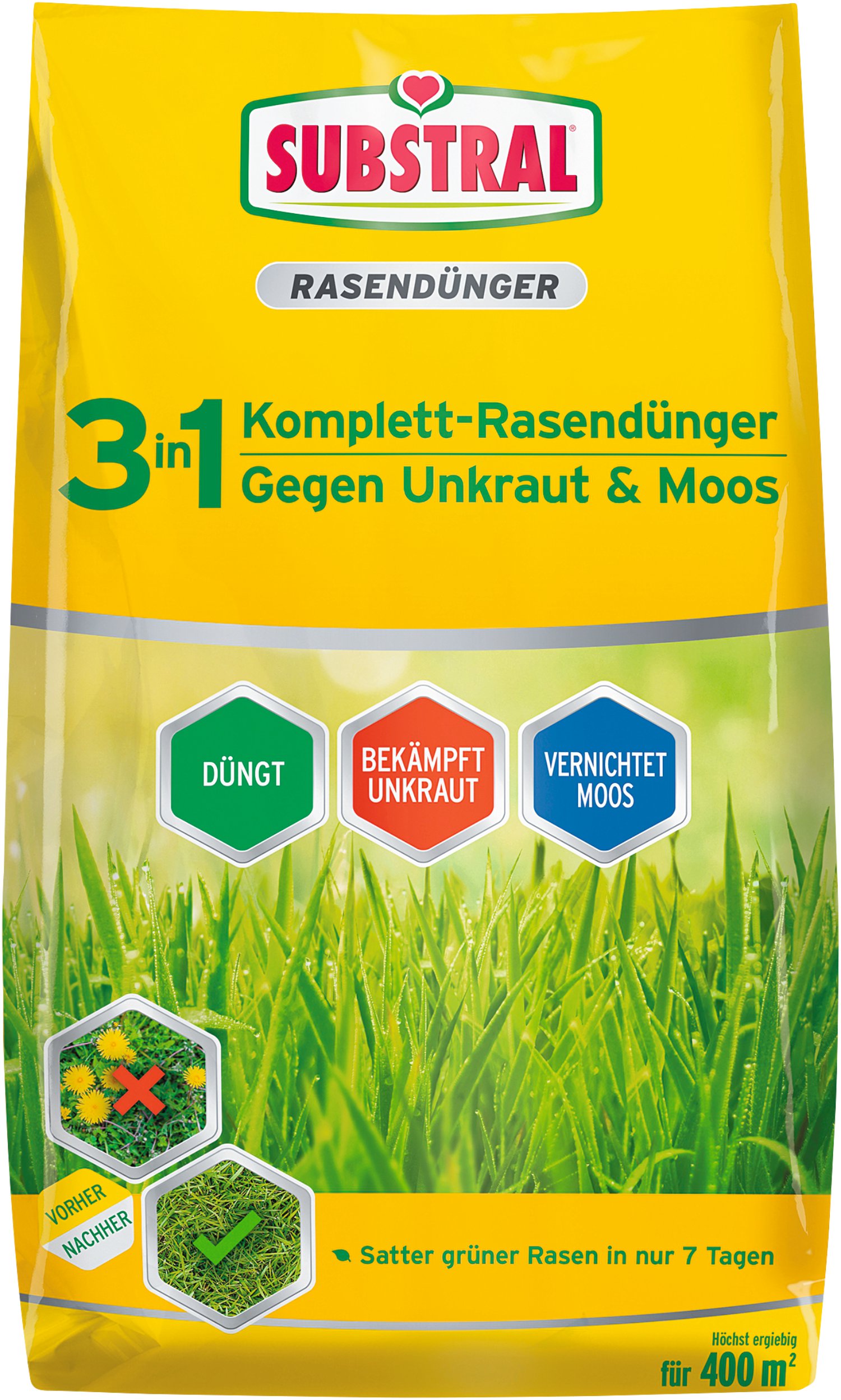 SUBSTRAL® 3 in 1 Komplett Rasendünger 14 kg