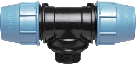 PARGA PE-T-Stück mit AG 20x3/4"