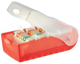 HAN Lernkartei Croco A8 Rot/Transparent