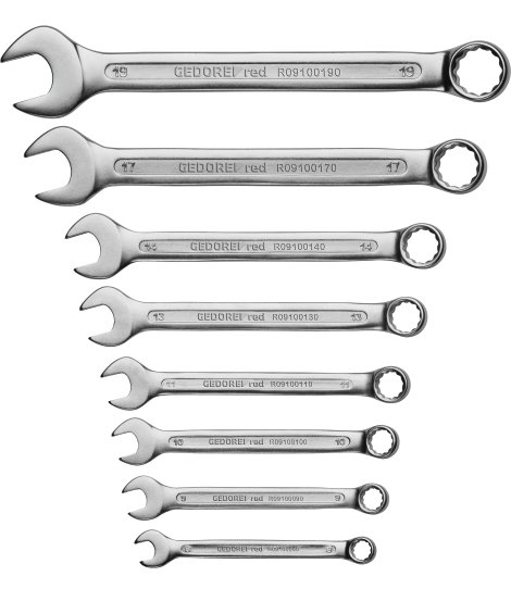 GEDORE Ring-Maulschlüssel-Satz Schwarz 9-19 mm 8-tlg.