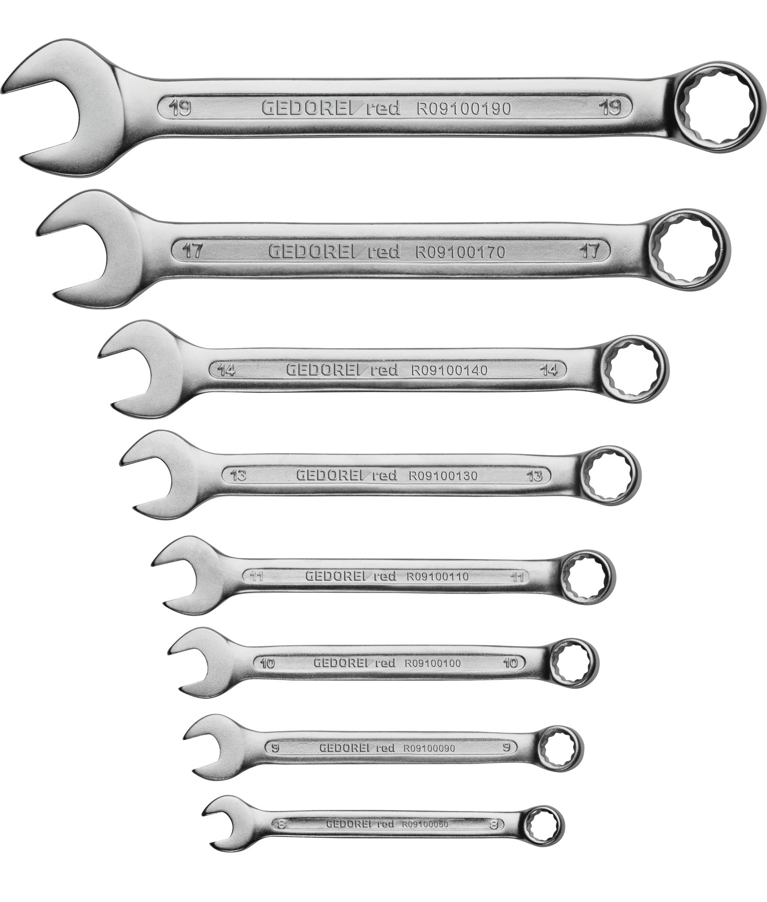 GEDORE Ring-Maulschlüssel-Satz Schwarz 9-19 mm 8-tlg.
