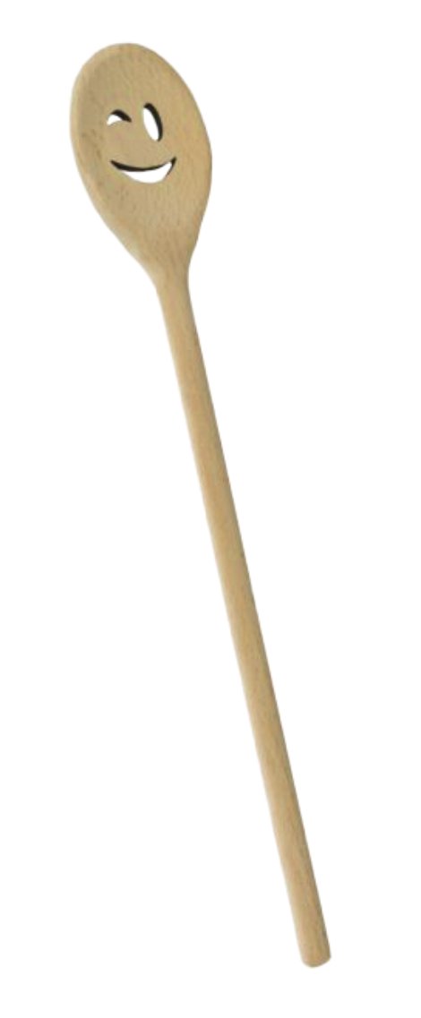Holz-Kochlöffel Smiley 30 cm