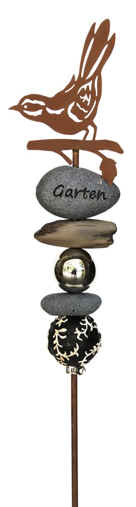 KENT LIVING Gartenstecker Vogel 12x8x120 cm