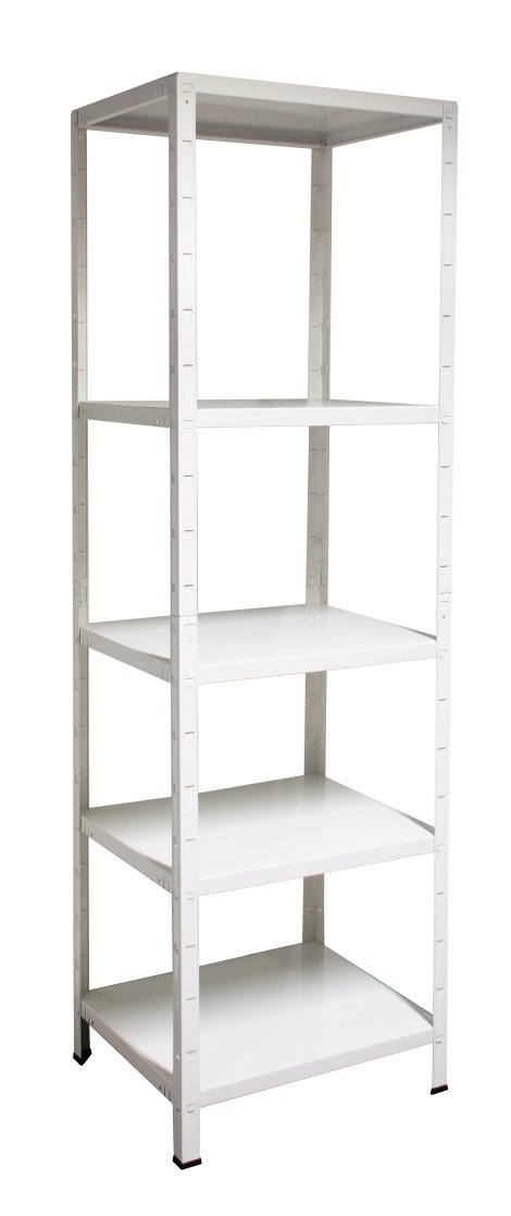 SCHULTE REGALWELT Steckgrundregal 5 Böden Weiß 200x60x50 cm