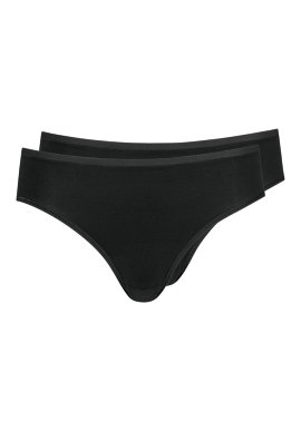 Damen Midi Slip Doppelpackung Schwarz 48