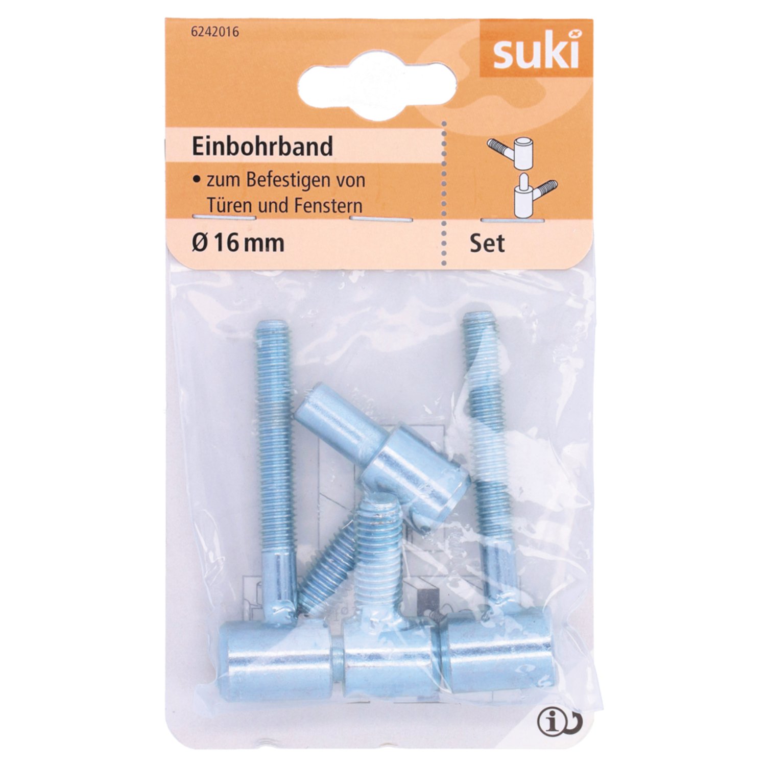 SUKI Einbohrband Stahlblech verzinkt 16 mm