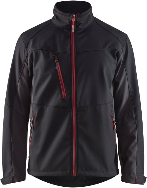 BLÅKLÄDER Softshell Jacke schwarz/rot L