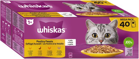 WHISKAS® Geflügel Auswahl Adult 1+, 40-er