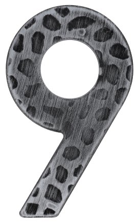 ALPERTEC Hausnummer 9 Eisen 120x55 mm