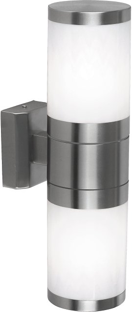 GLOBO LED-Wandaußenleuchte Xeloo Silber/Opal 2x E27 10,2x15,5x37 cm (LxBxH)