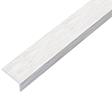 ALBERTS Winkelprofil Aluminium Edelstahl 2 m, 20x10x1 mm