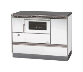 LOHBERGER Holzherd Rega 105 mit Stahlplatte 6,6 kW Weiß