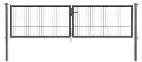 ALBERTS Stabgitter Doppeltor Anthrazit 2988x750 mm